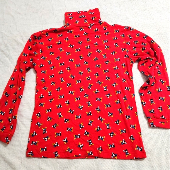 Vintage 80s-90s Mickey Mouse Walt Disney Turtle Neck Size Medium - Picture 2 of 7